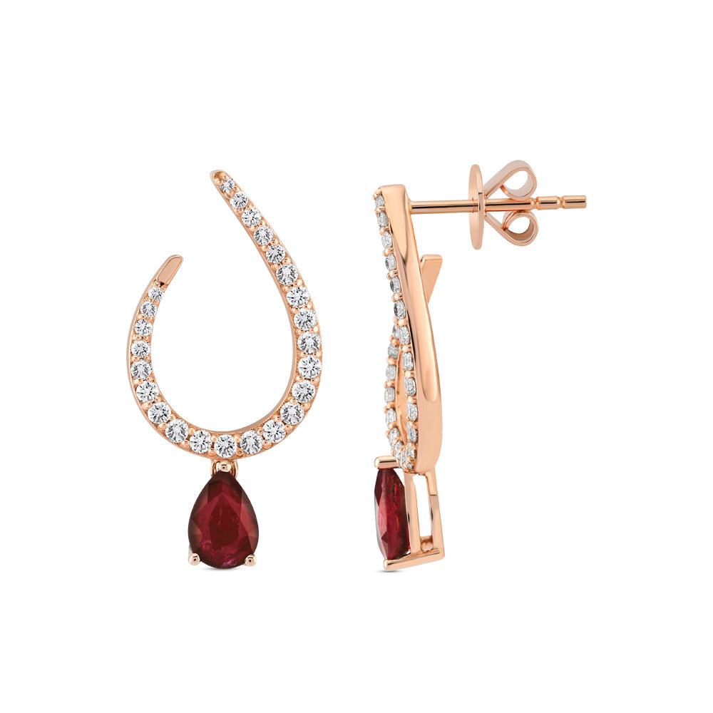 Ruby Stud Earrings