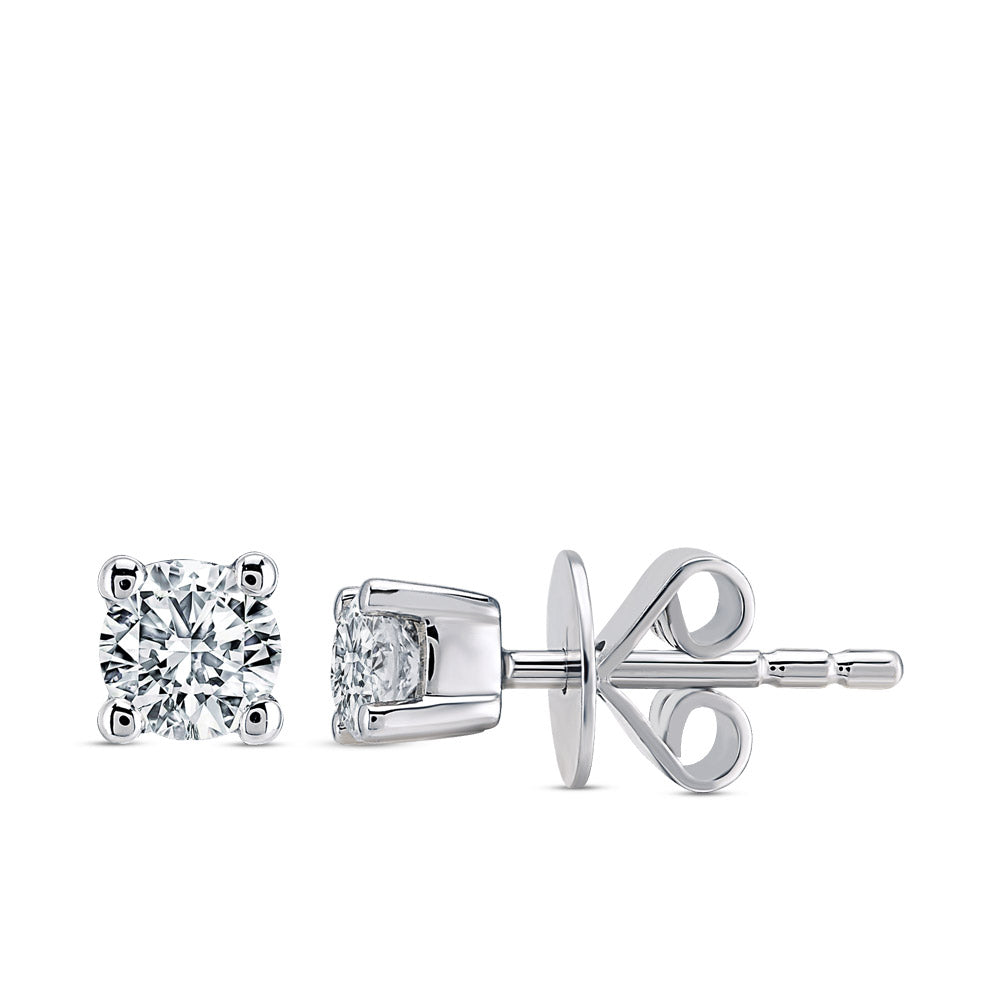 Solitaire Diamond Stud Earrings