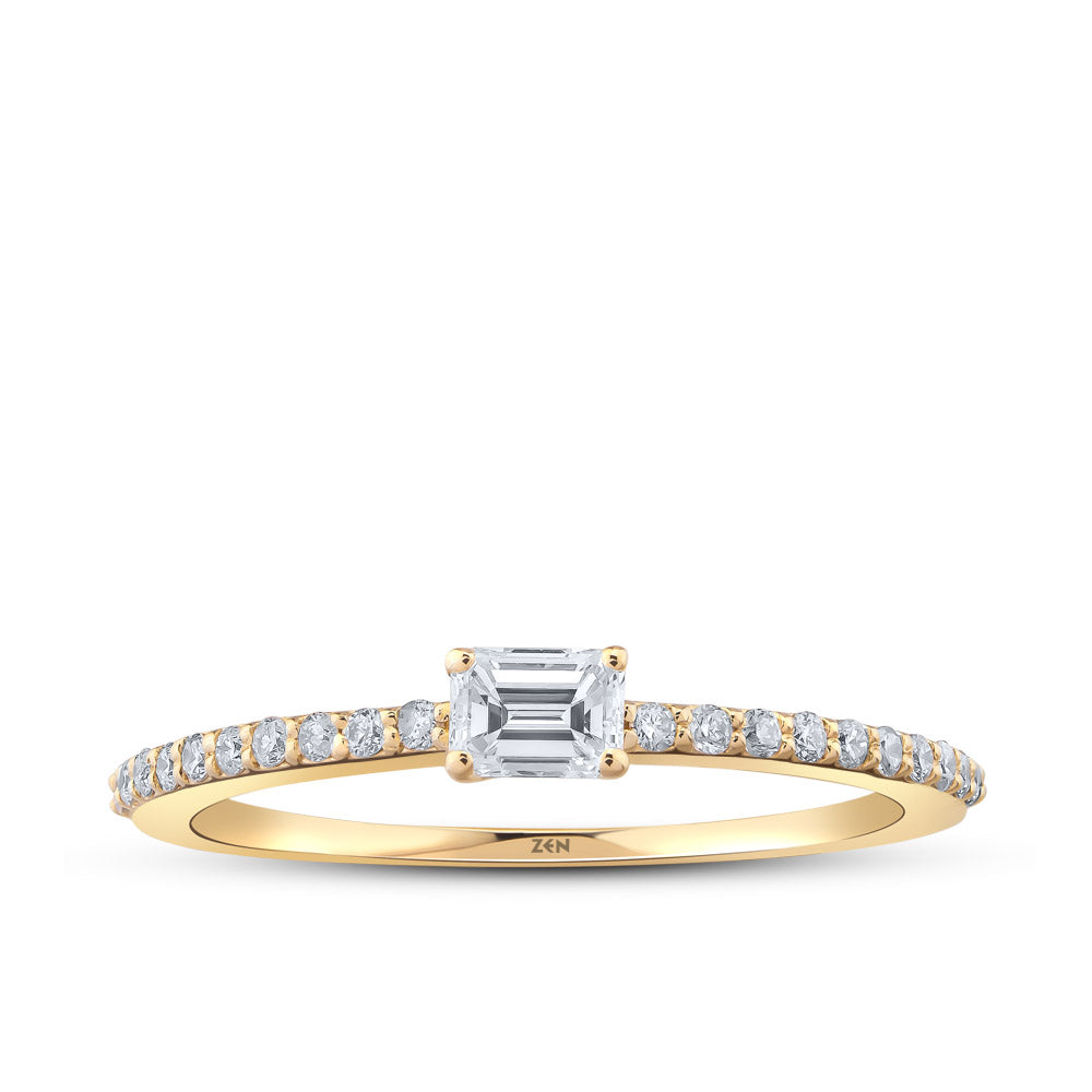 Sidestone Diamond Engagement Ring