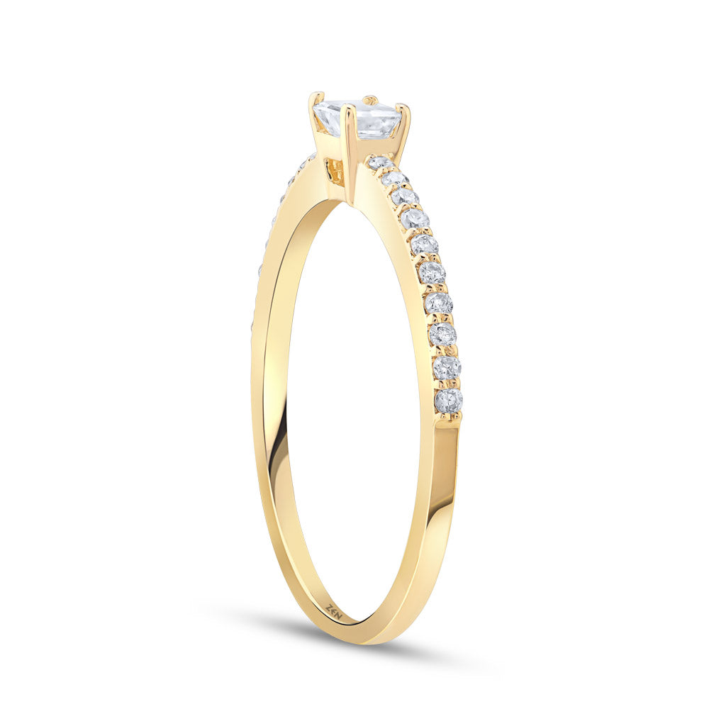 Sidestone Diamond Engagement Ring