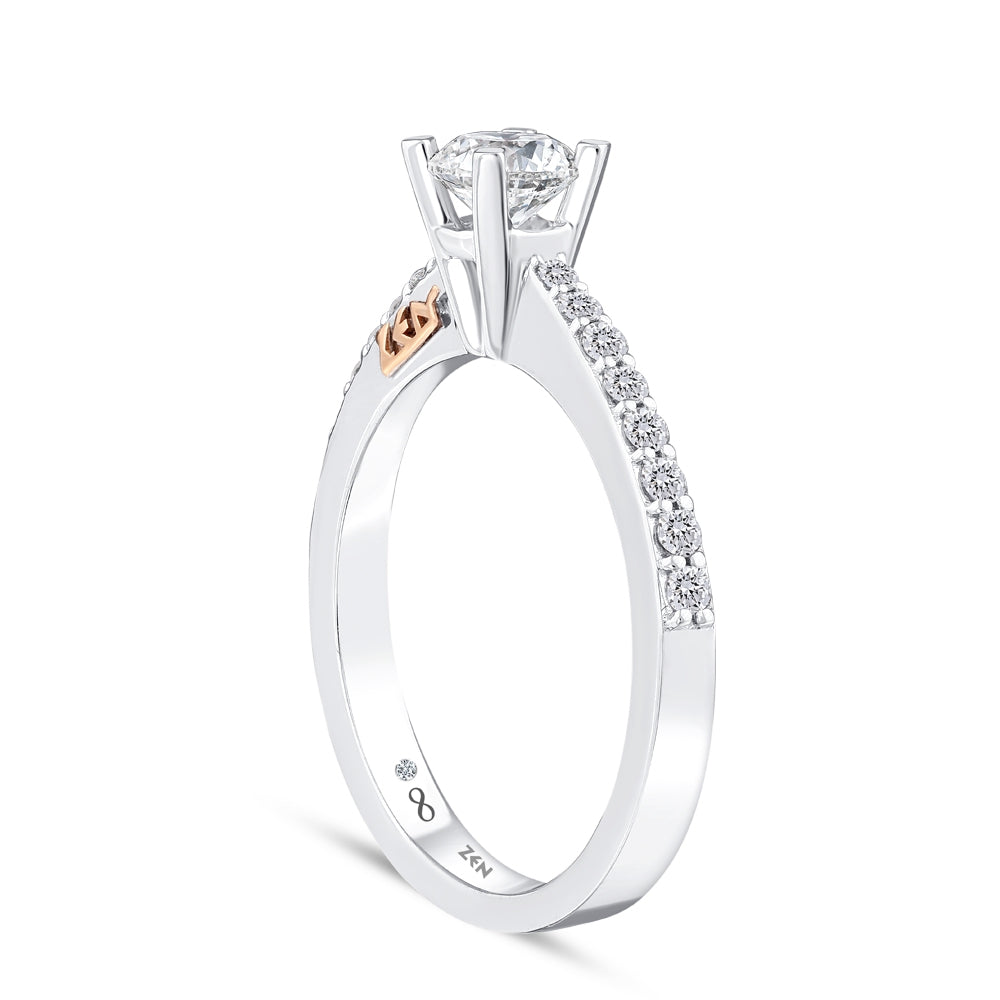 Sidestone Diamond Engagement Ring