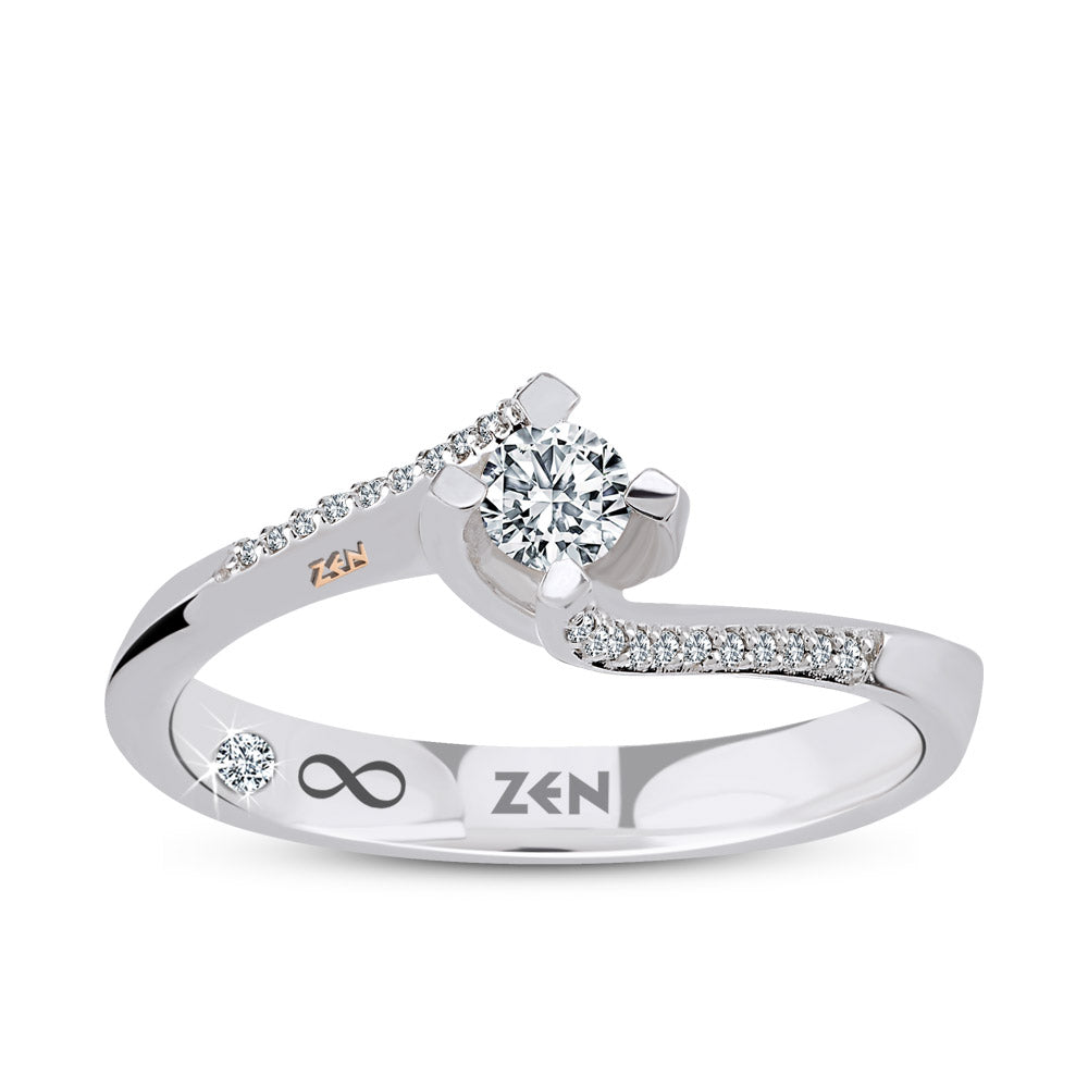 Modern Diamond Engagement Ring