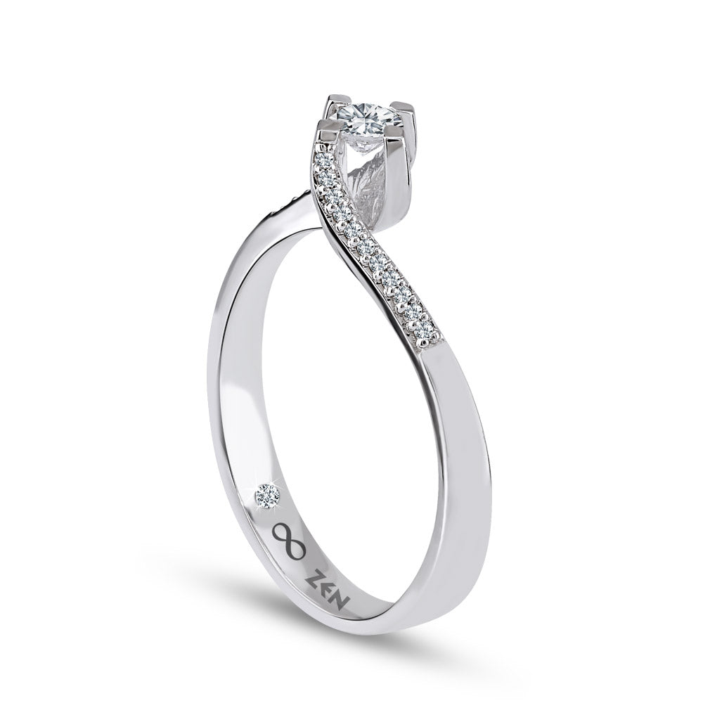Modern Diamond Engagement Ring