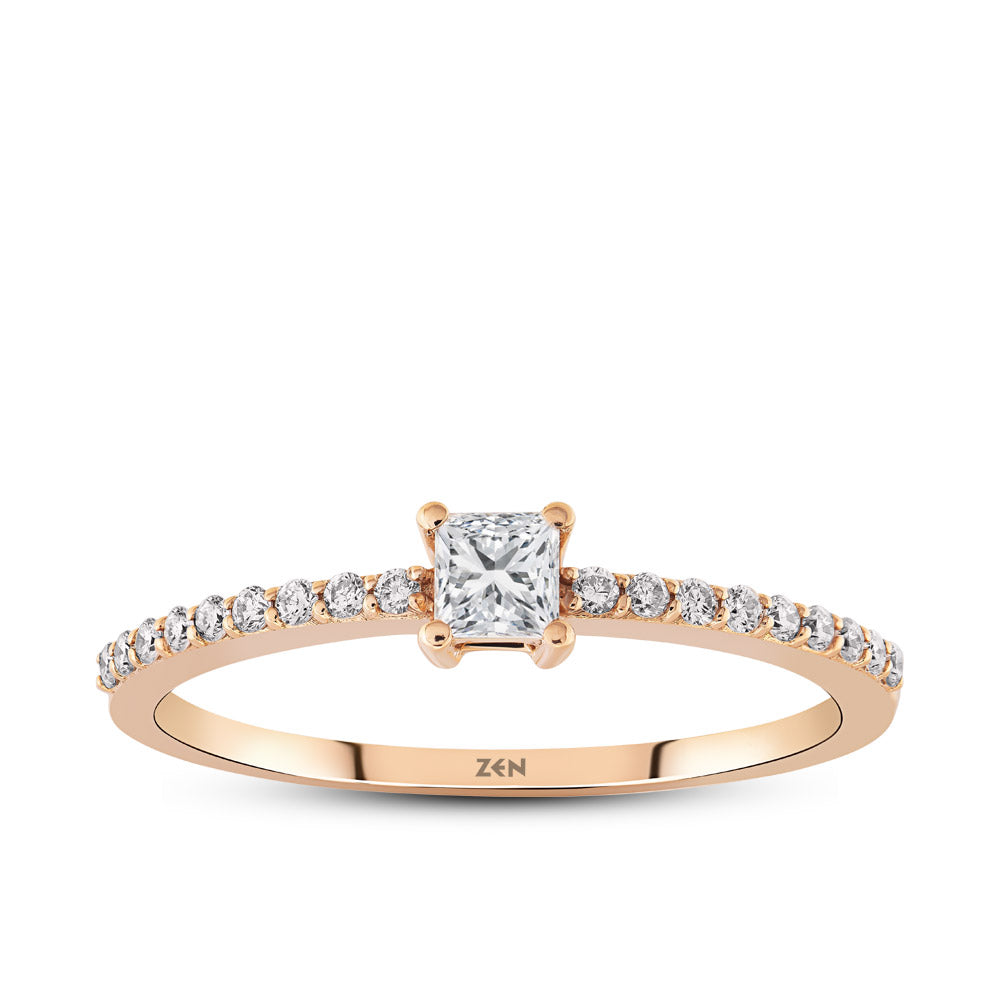 Sidestone Diamond Engagement Ring