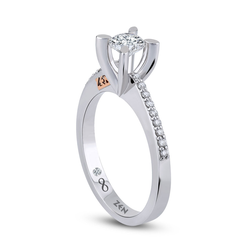 Sidestone Diamond Engagement Ring