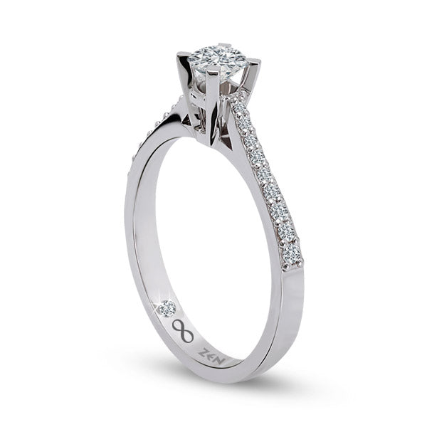 Sidestone Diamond Engagement Ring