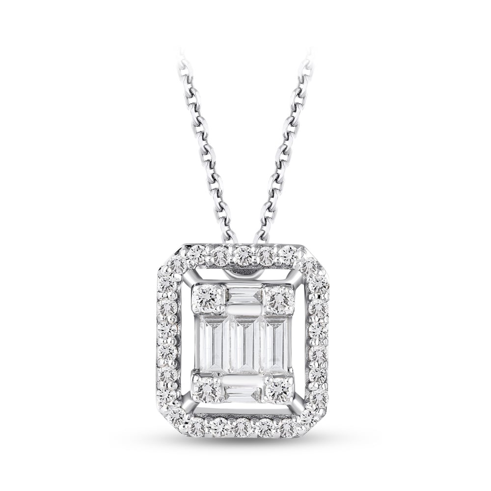 Baguette Diamond Necklace