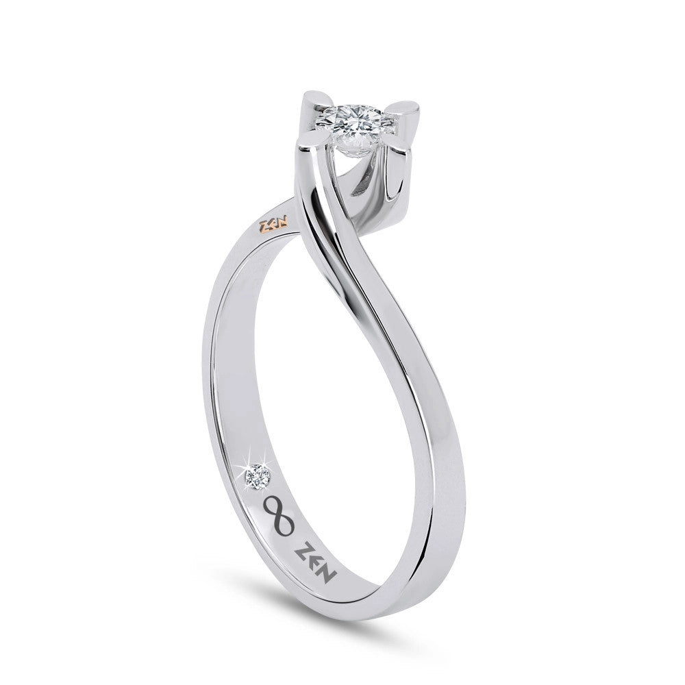 Modern Diamond Engagement Ring