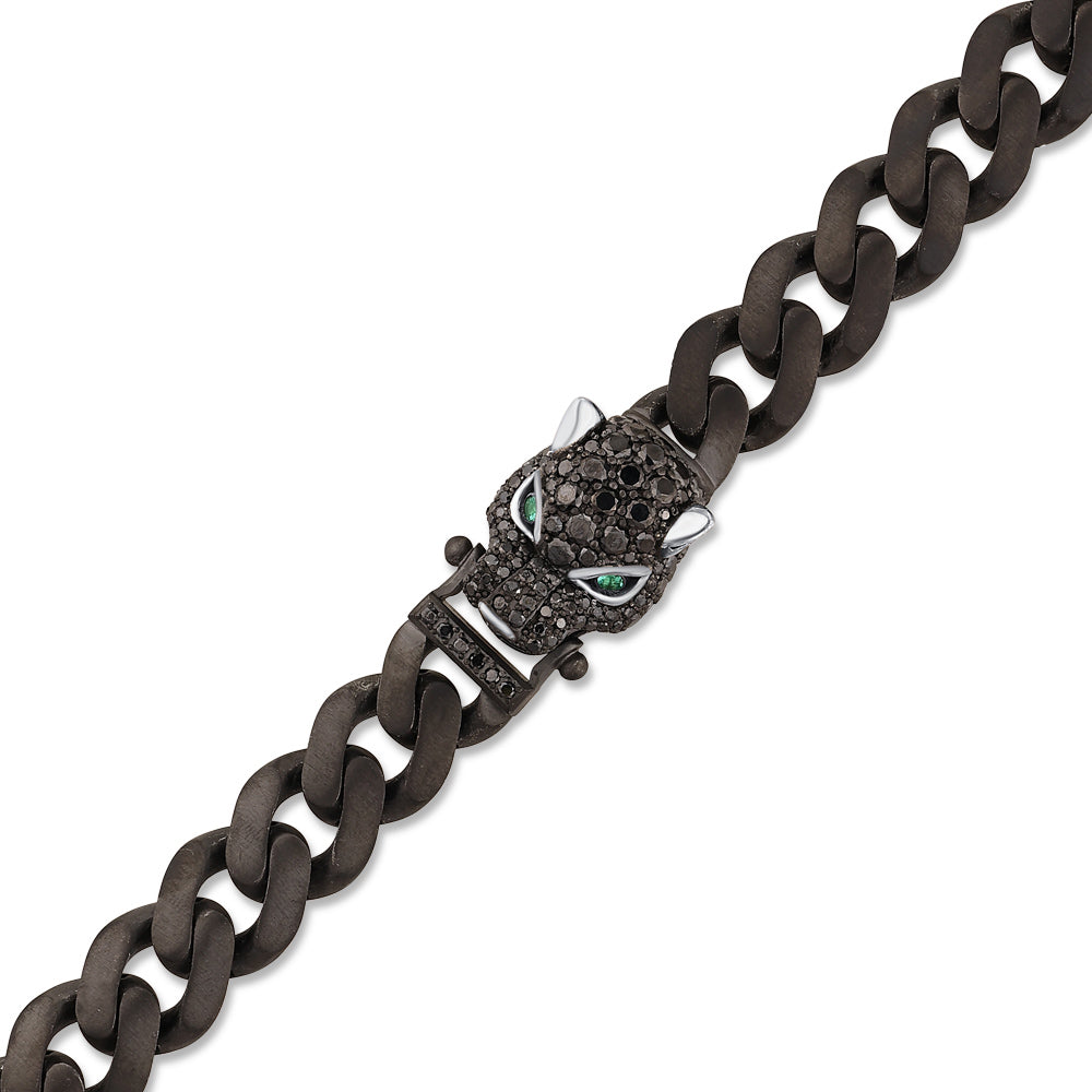 Men Silver Diamond Bracelet
