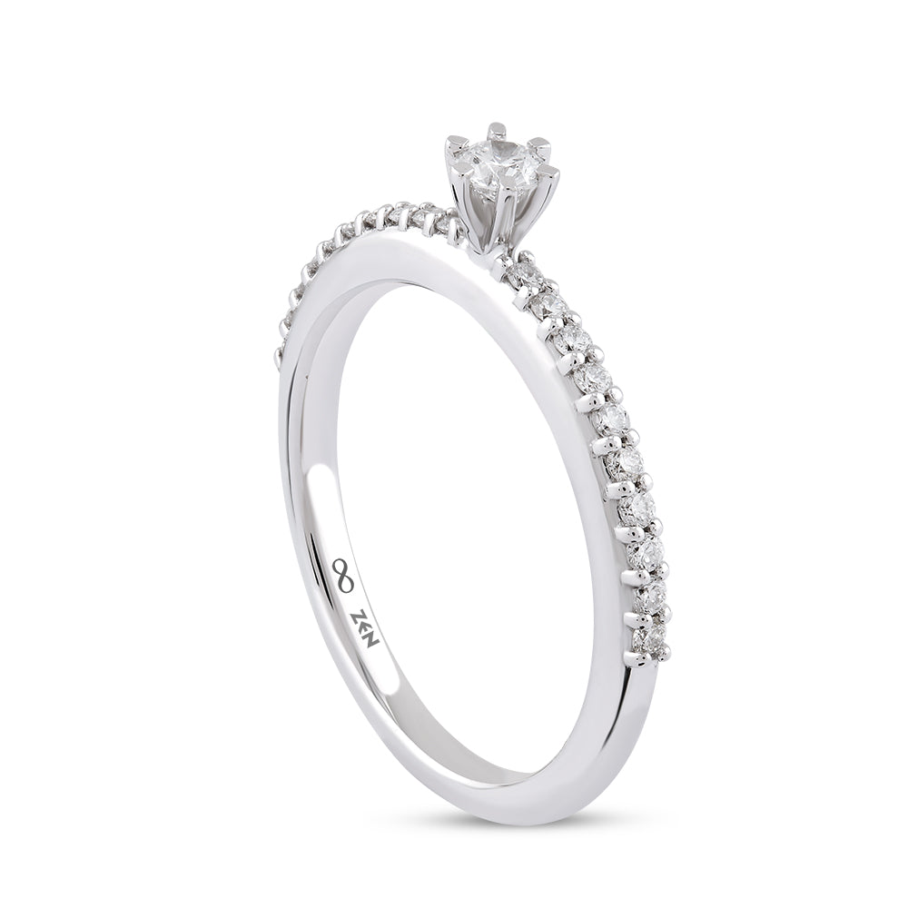 Sidestone Diamond Engagement Ring