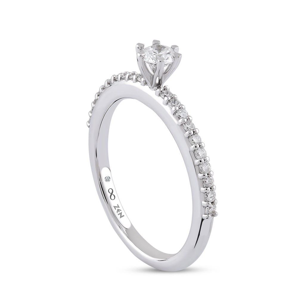 Sidestone Diamond Engagement Ring