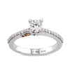 Sidestone Diamond Engagement Ring