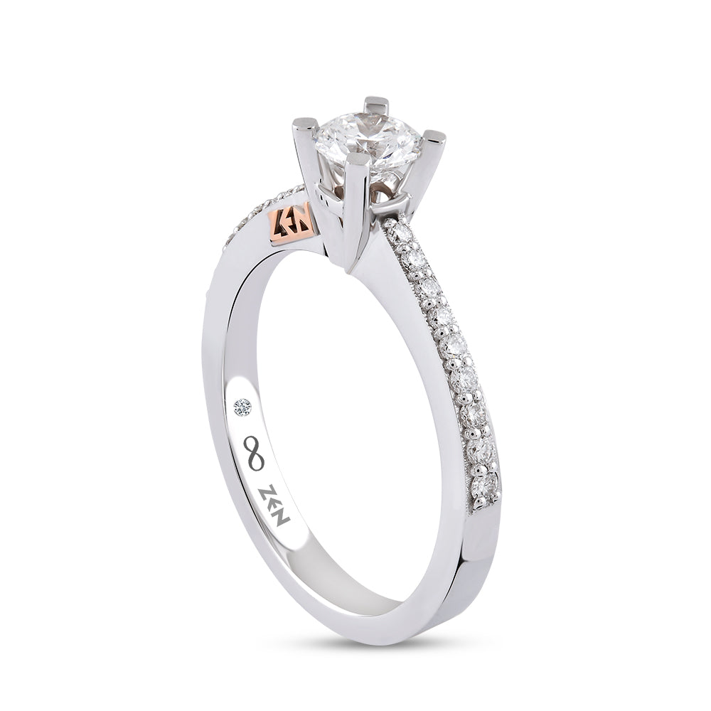 Sidestone Diamond Engagement Ring