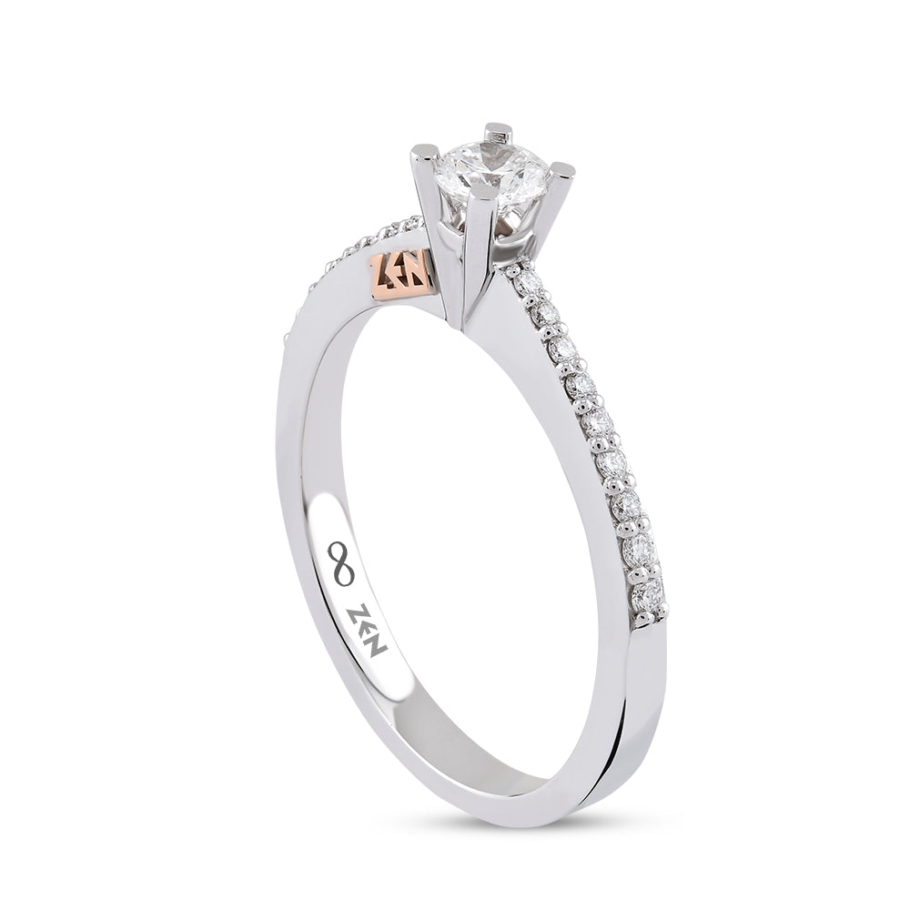 Sidestone Diamond Engagement Ring