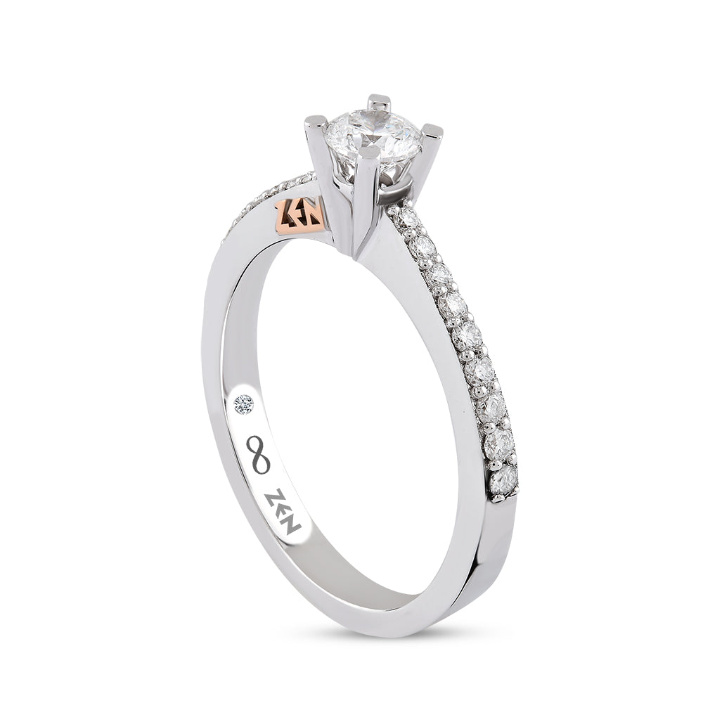 Sidestone Diamond Engagement Ring