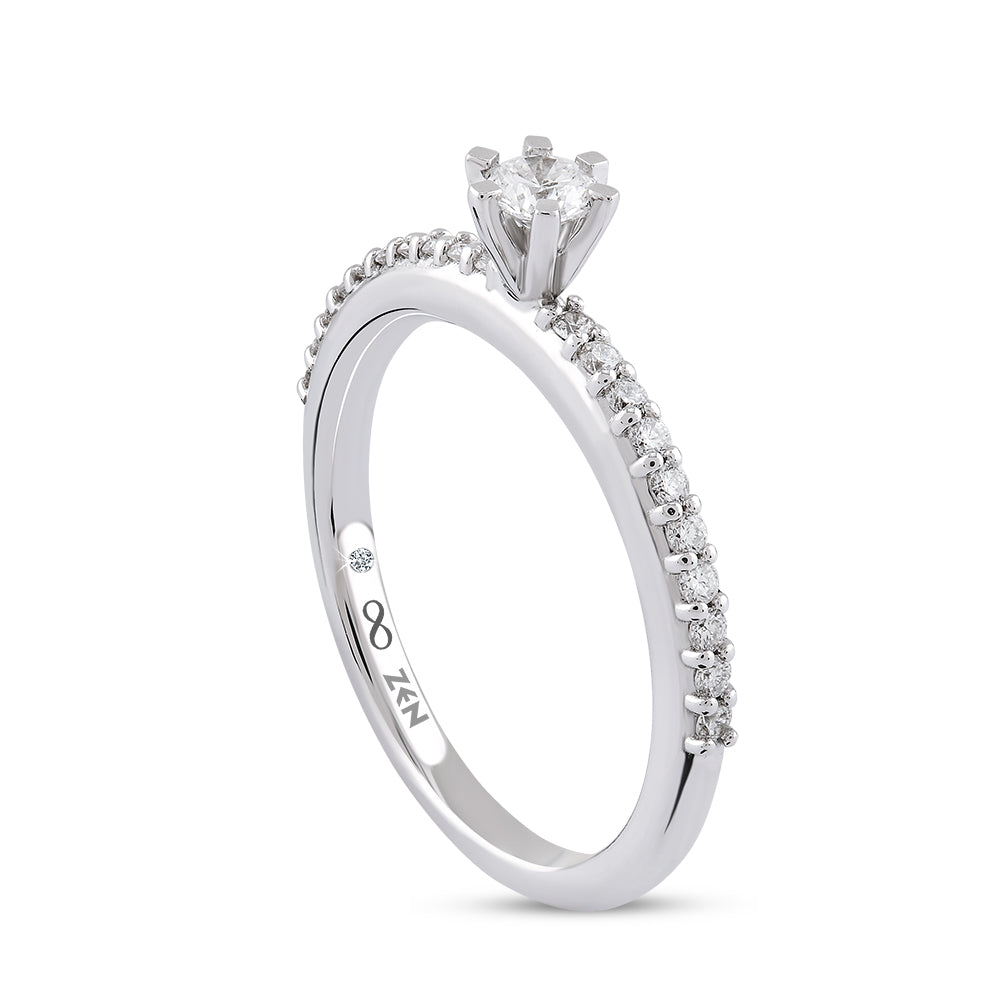 Sidestone Diamond Engagement Ring