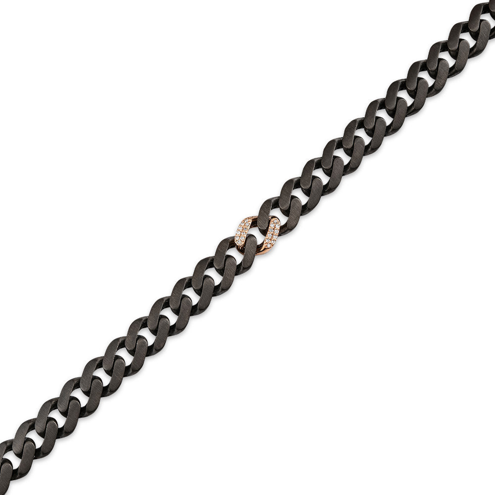 Men Silver Diamond Bracelet