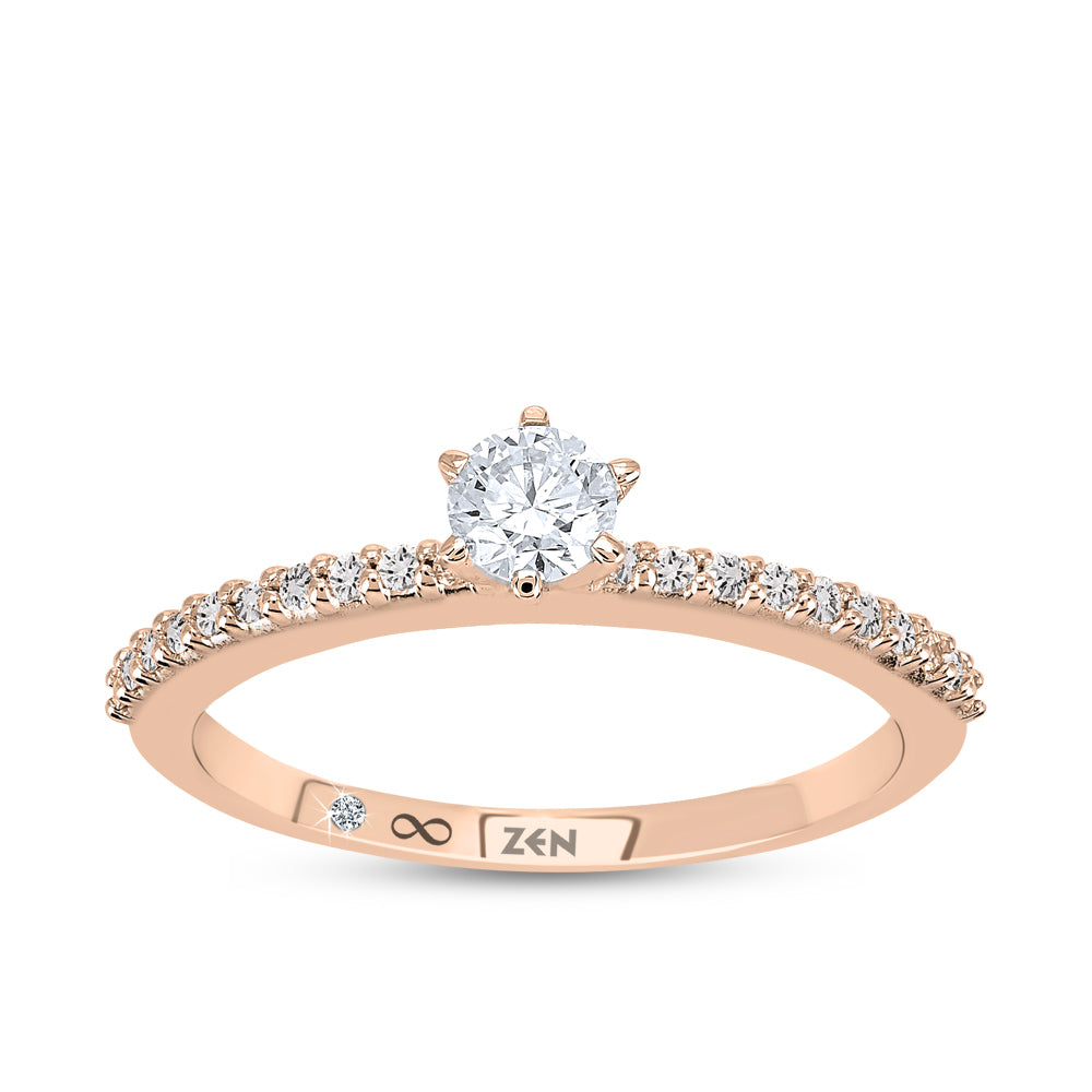 Sidestone Diamond Engagement Ring