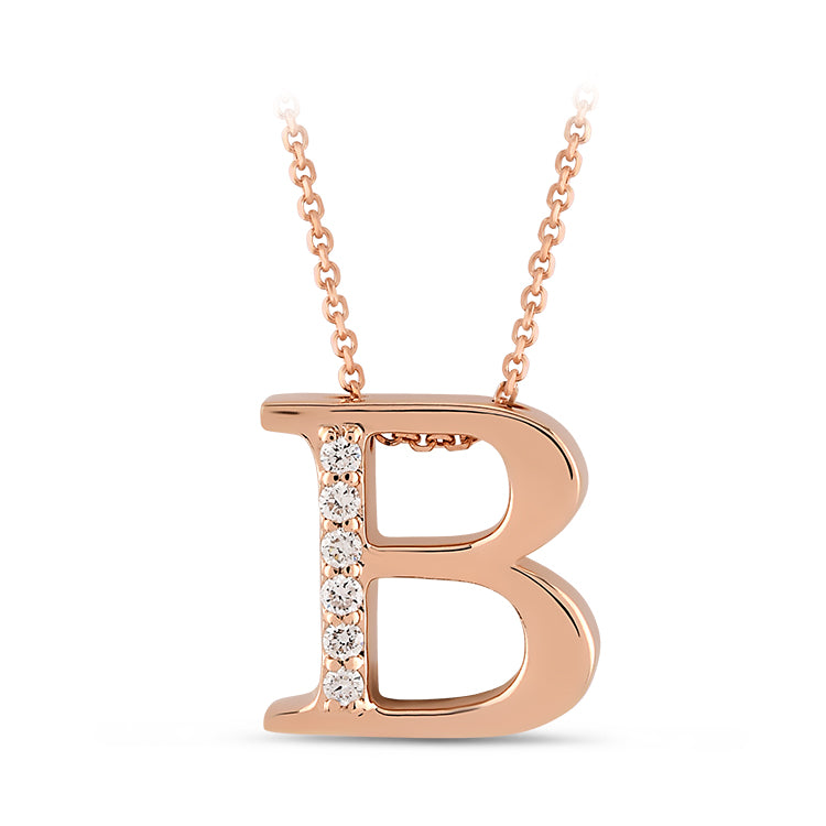 Diamond Initial Necklace B