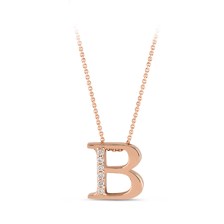 Diamond Initial Necklace B