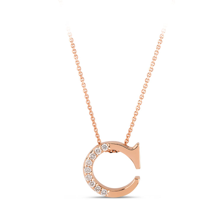 Diamond Initial Necklace C