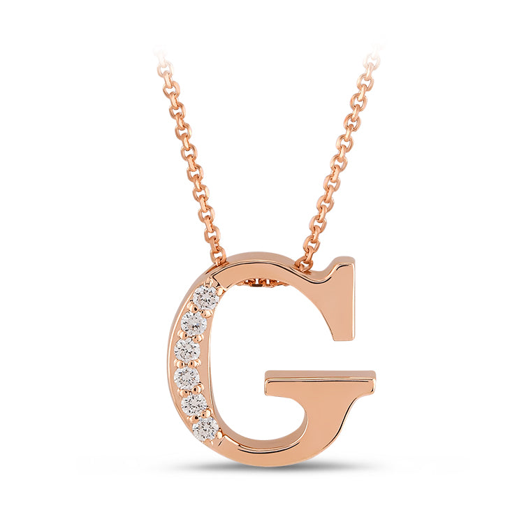 Diamond Initial Necklace G