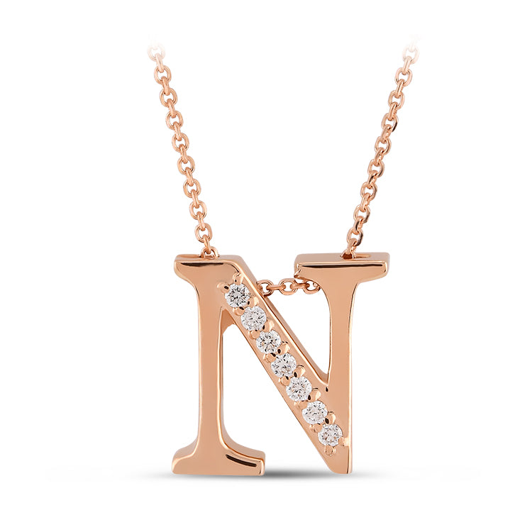 Diamond Initial Necklace N