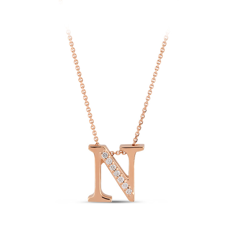 Diamond Initial Necklace N