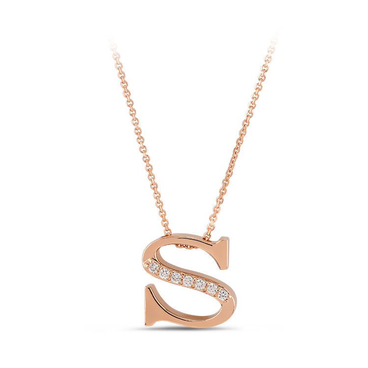 Diamond Initial Necklace S