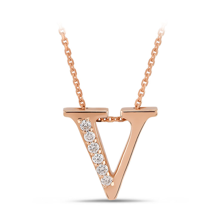Diamond Initial Necklace V