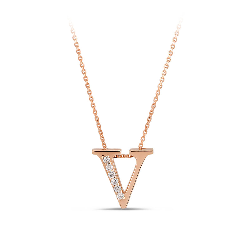 Diamond Initial Necklace V