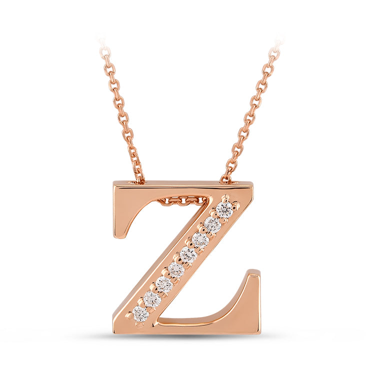 Diamond Initial Necklace Z