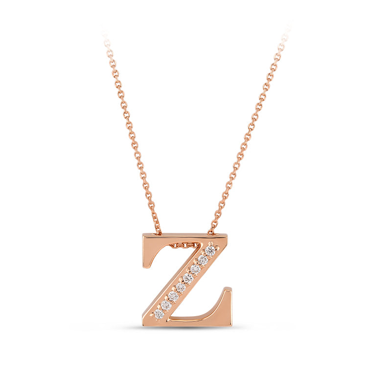 Diamond Initial Necklace Z