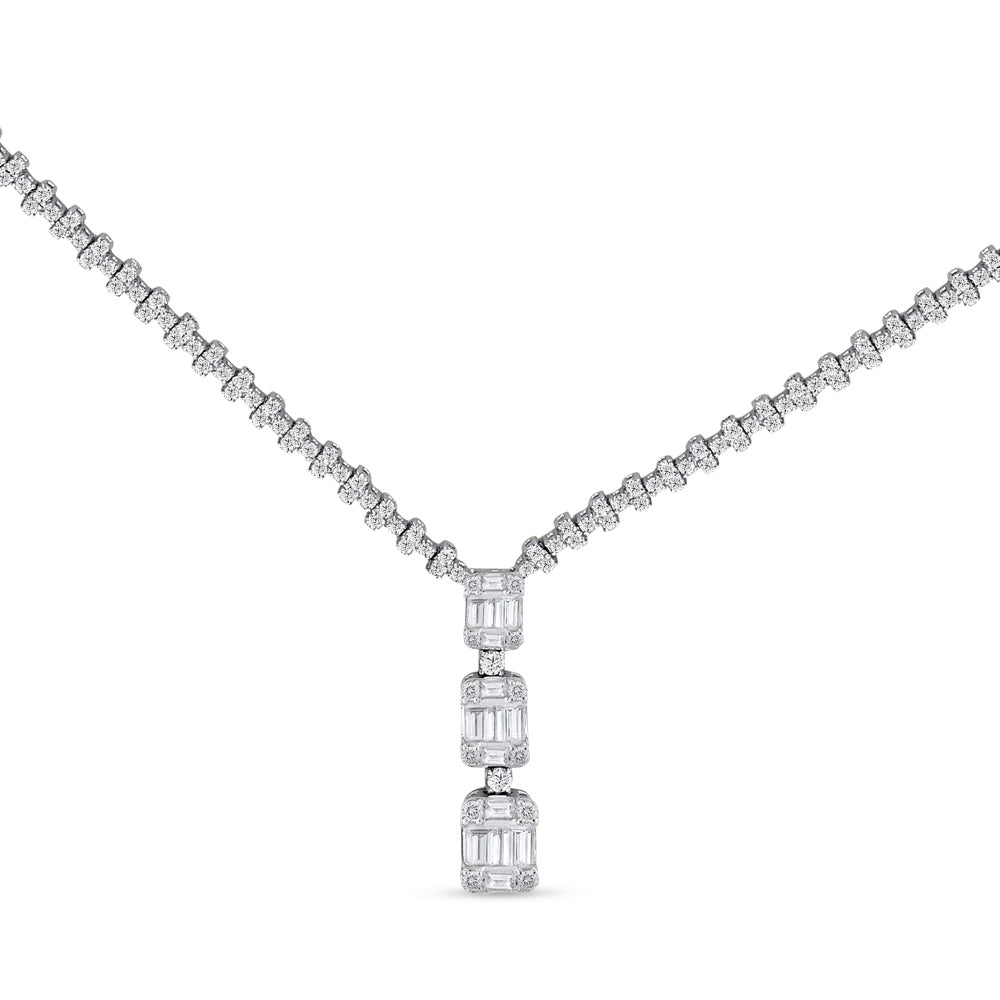 Baguette Diamond Necklace