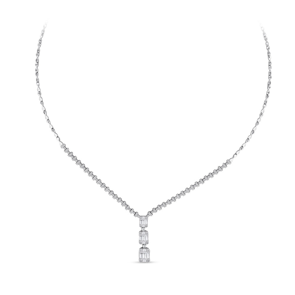 Baguette Diamond Necklace