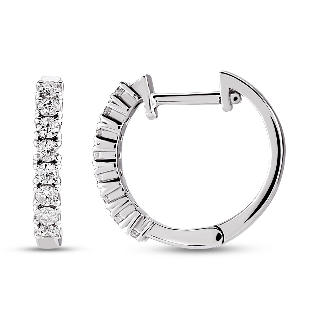 Hoop Diamond Earrings