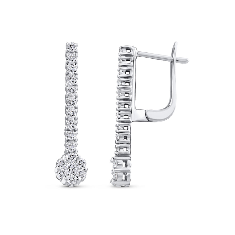 Halo Diamond Stud Earrings