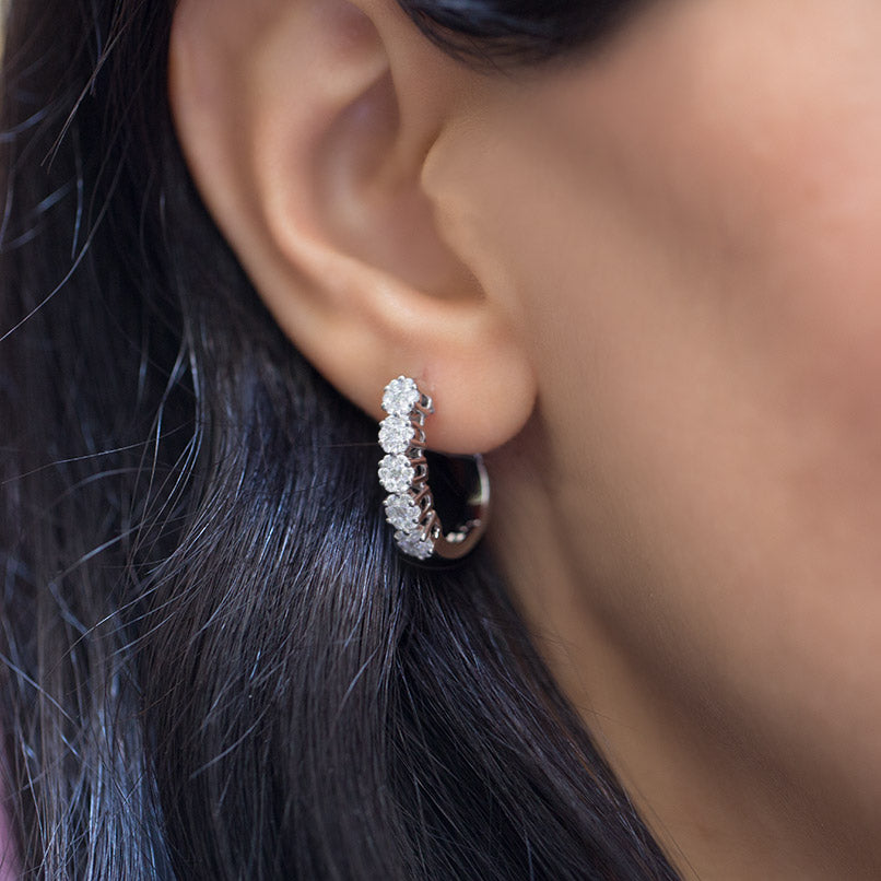 Halo Diamond Earrings