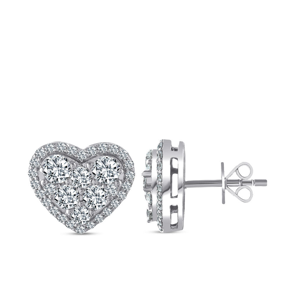 Heart Diamond Earrings