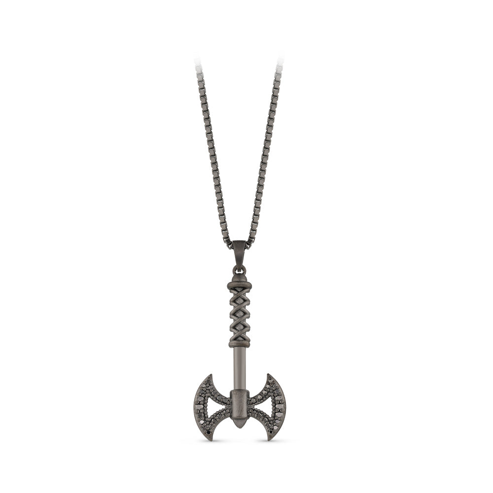 Men Silver Diamond Necklace