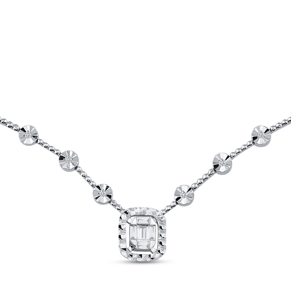 Baguette Diamond Necklace