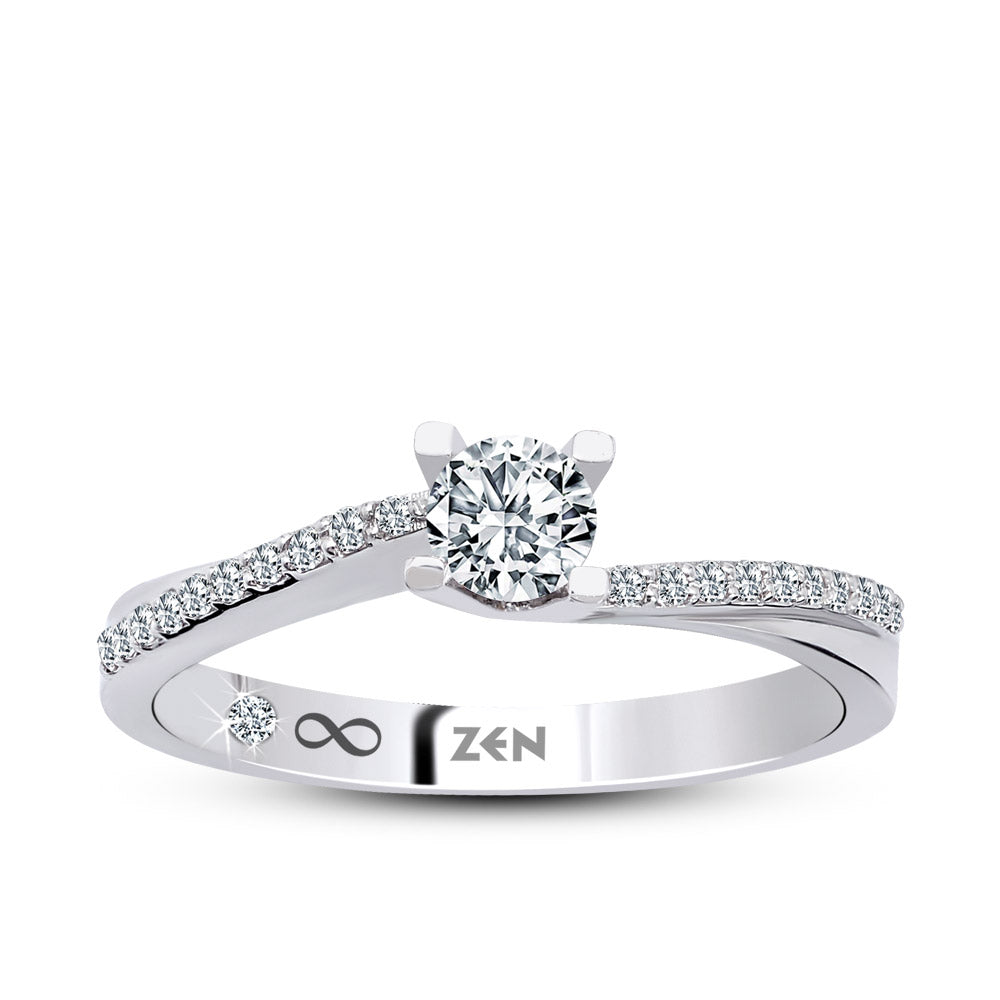 Sidestone Diamond Engagement Ring
