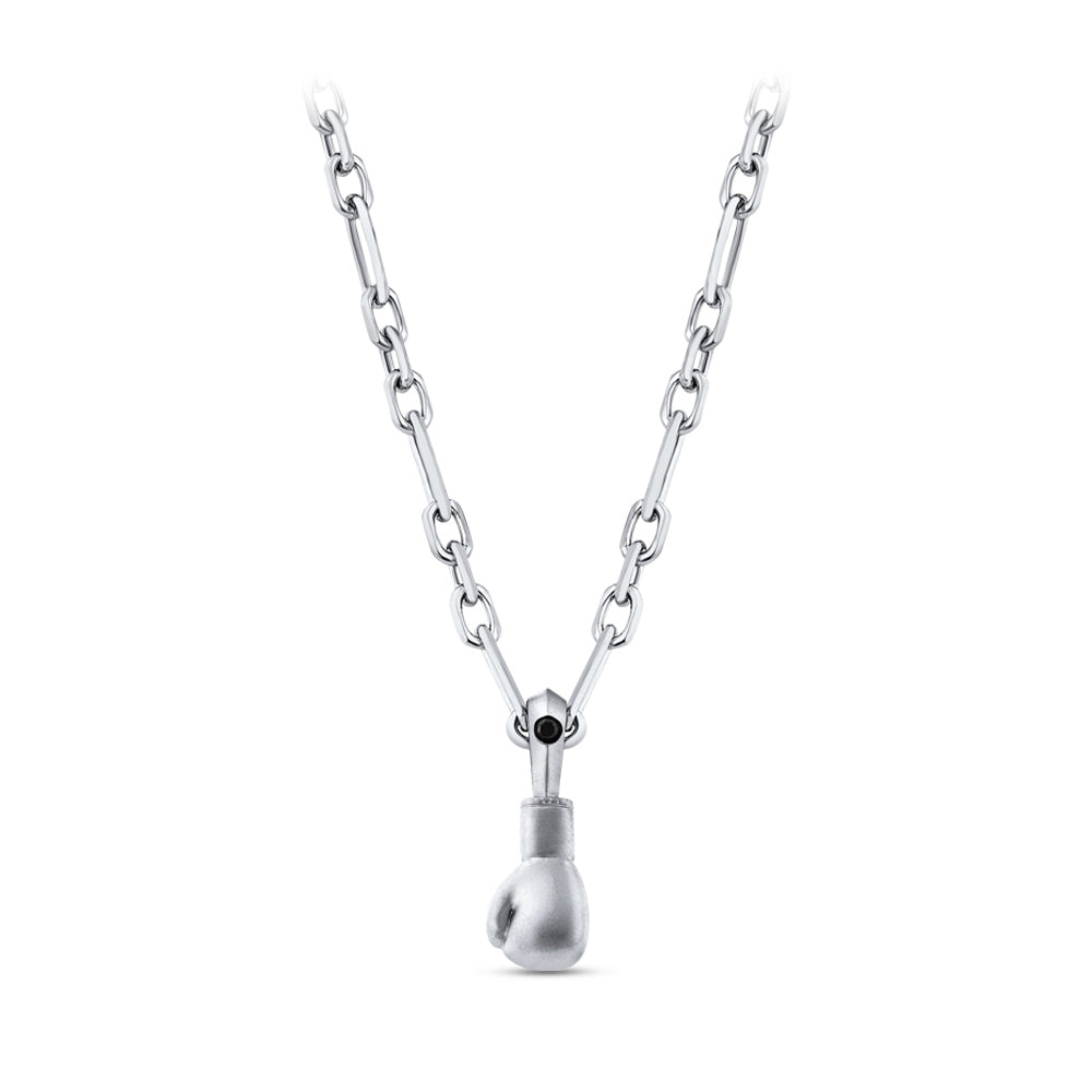 Men Silver Diamond Necklace