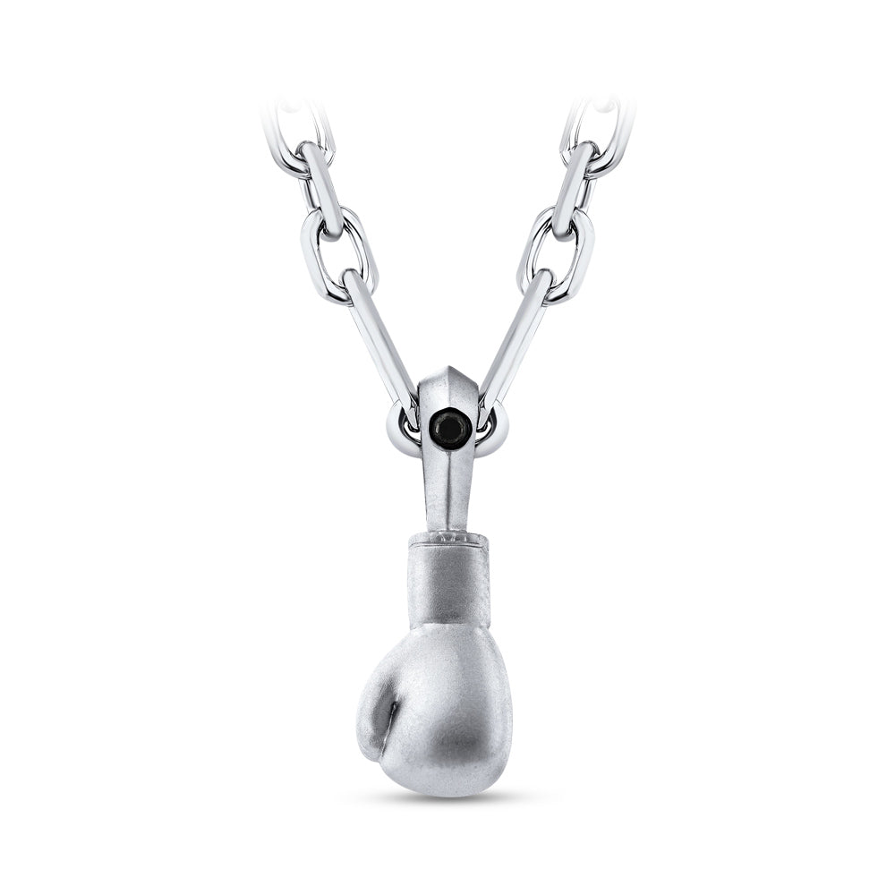 Men Silver Diamond Necklace