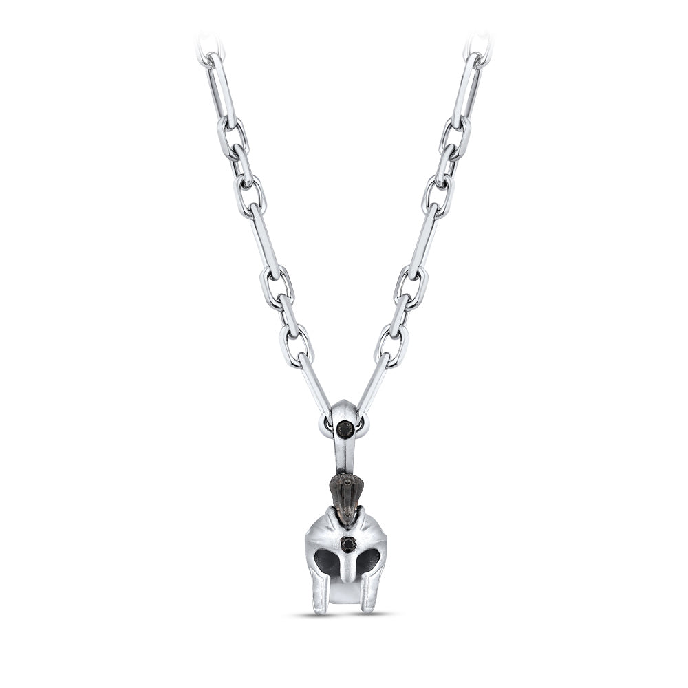 Men Silver Diamond Necklace