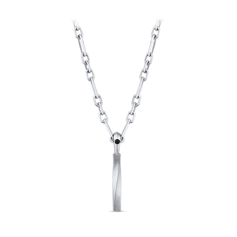 Men Silver Diamond Necklace