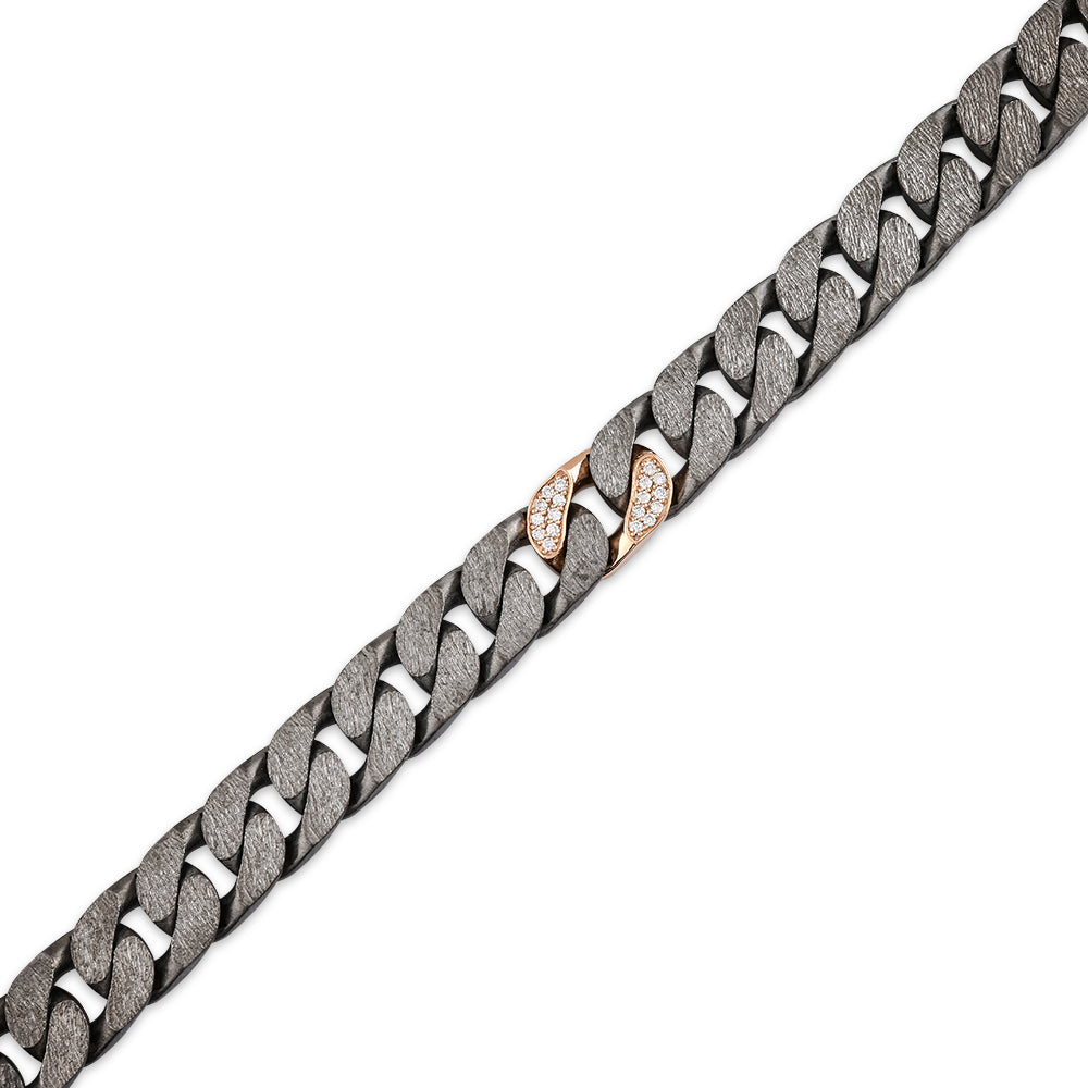 Men Silver Diamond Bracelet