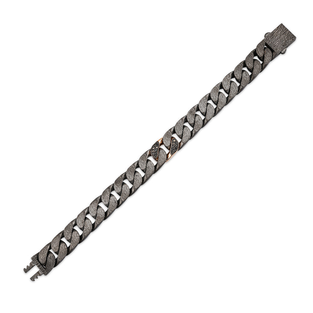 Men Silver Diamond Bracelet
