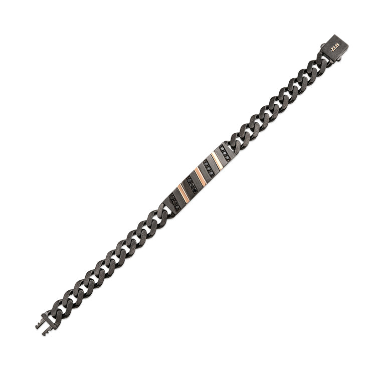 Men Silver Diamond Bracelet
