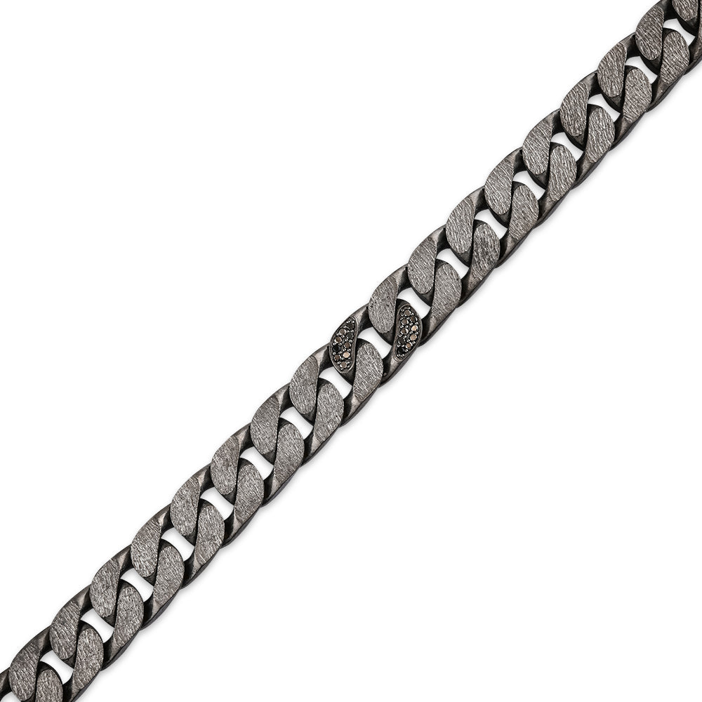 Men Silver Diamond Bracelet